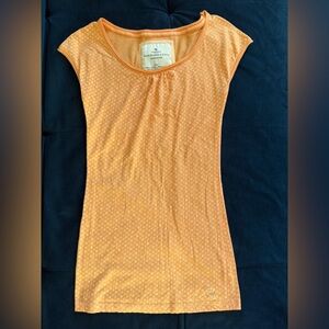 y2k vintage orange cap sleeve abercrombie and fitch top size s